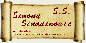 Simona Sinadinović vizit kartica
